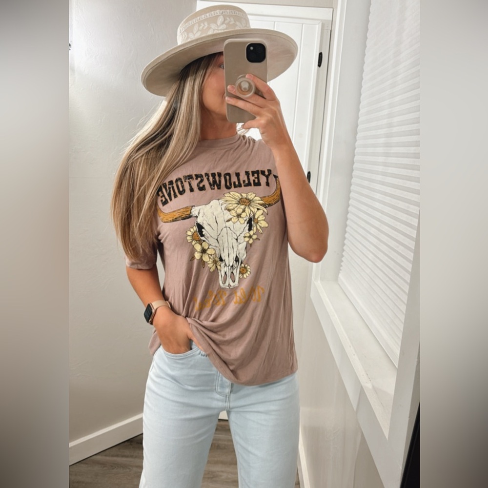 Green Envelope Brown Graphic Tee
